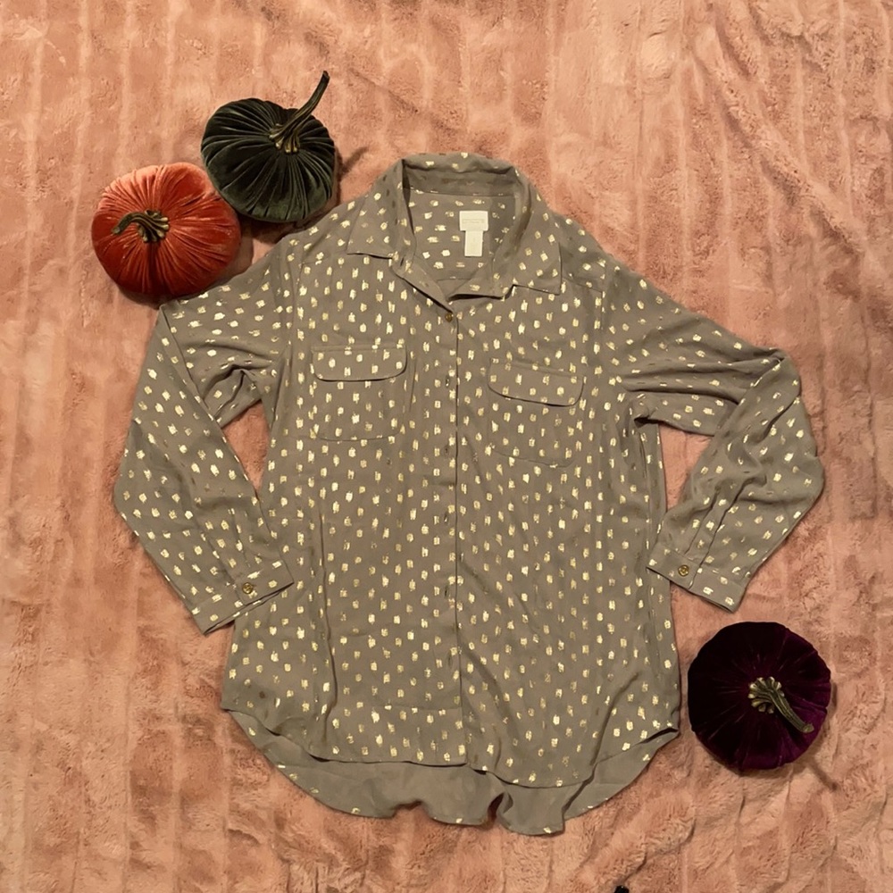 Flowy button down Chico’s shirt
